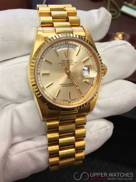 rolex president/gold|gold rolex presidential day date.